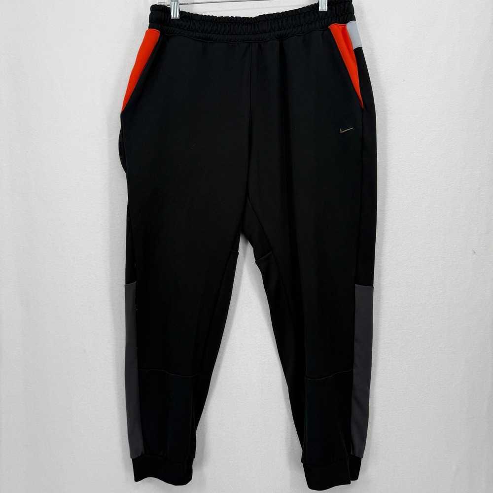Nike Sportswear Tribute Smile Joggers Mens XXL Black Orange‎ DQ3525-891